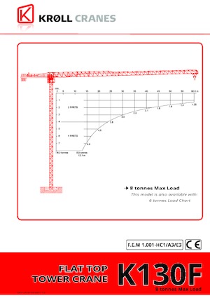 Grúas torre con rotación superior Kroll K130F