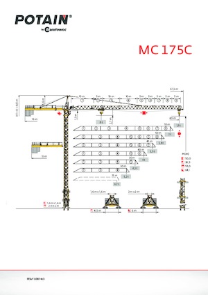 Grúas torre con rotación superior Potain MC 175C