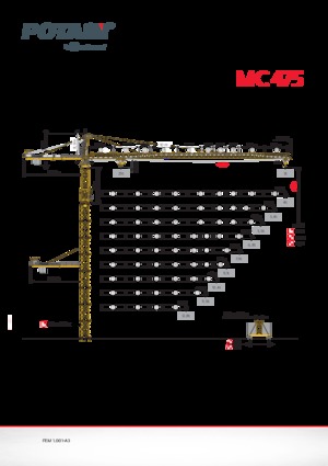 Grúas torre con rotación superior Potain MC 475