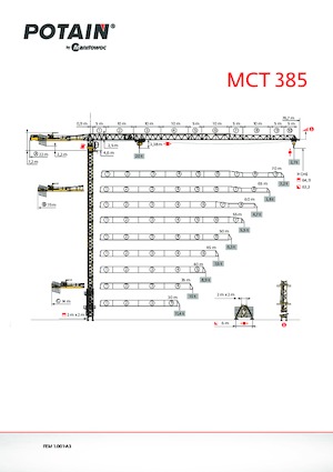 Grúas torre con rotación superior Potain MCT 385