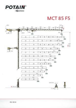 Grúas torre con rotación superior Potain MCT 85 F5