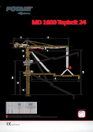 Grúas torre con rotación superior Potain MD 1600 Topbelt 24
