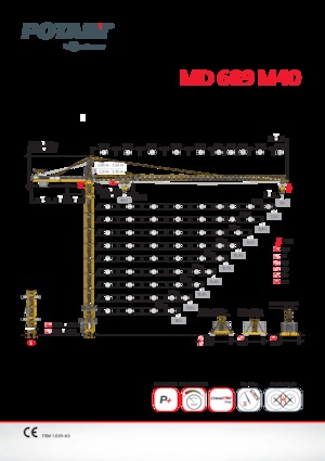 Grúas torre con rotación superior Potain MD 689 M40