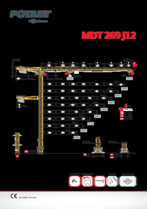 Grúas torre con rotación superior Potain MDT 269 J12