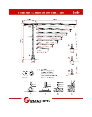 Grúas torre con rotación superior Raimondi SRT 85