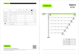 Grúas torre con rotación superior Zoomlion T6013-8