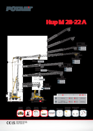 Grúas torre con rotación inferior Potain Hup M 28-22 A