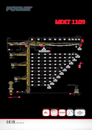 Grúas torre con rotación superior Potain MDLT 1109