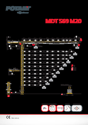 Grúas torre con rotación superior Potain MDT 569 M20