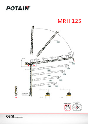 Grúas torre con rotación superior Potain MRH 125