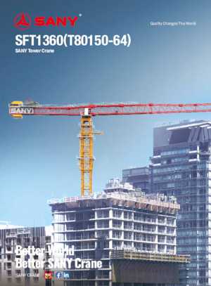 Grúas torre con rotación superior Sany SFT1360