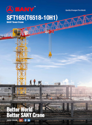 Grúas torre con rotación superior Sany SFT165