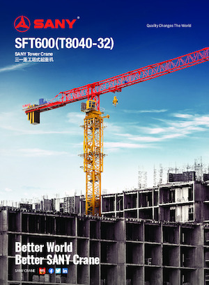 Grúas torre con rotación superior Sany SFT600