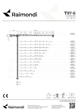 Grúas torre con rotación superior Raimondi T97
