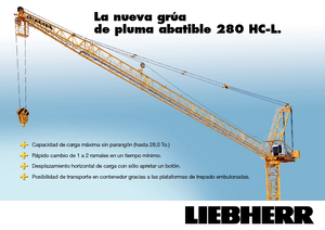 Grúas torre con pluma rotativa Liebherr 280 HC-L 16/28  Litronic