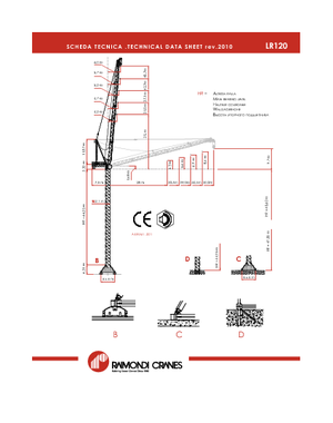 Grúas torre con pluma rotativa Raimondi LR 120