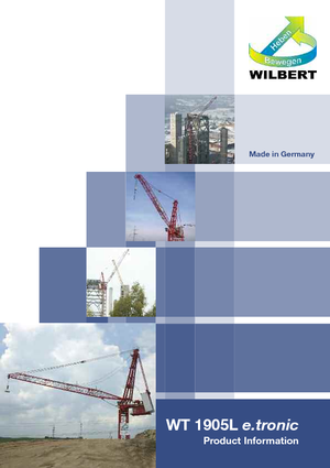 Grúas torre con pluma rotativa Wilbert WT 1905 L e.tronic