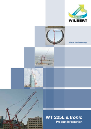 Grúas torre con pluma rotativa Wilbert WT 205 L e.tronic