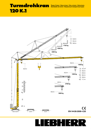 Grúas torre con rotación inferior Liebherr 120 K.1 FU