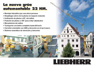 Grúas torre con rotación inferior Liebherr 22 HM FU