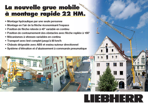 Grúas torre con rotación inferior Liebherr 22 HM FU