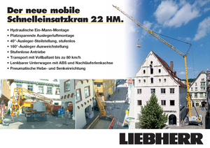 Grúas torre con rotación inferior Liebherr 22 HM FU