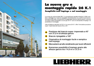Grúas torre con rotación inferior Liebherr 26 K.1 FU