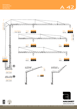Grúas torre con rotación inferior Arcomet A 42