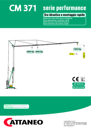 Grúas torre con rotación inferior Cattaneo CM 371 