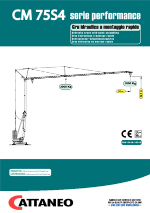 Grúas torre con rotación inferior Cattaneo CM 75 S 4
