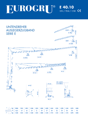 Grúas torre con rotación inferior Eurogru ® E 40.10