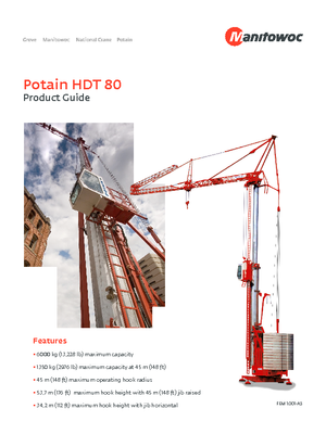 Grúas torre con rotación inferior Potain HDT 80