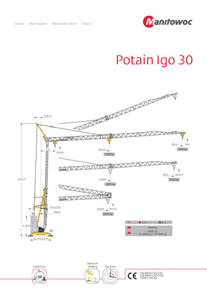 Grúas torre con rotación inferior Potain IGO 30
