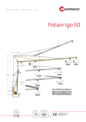 Grúas torre con rotación inferior Potain IGO 50