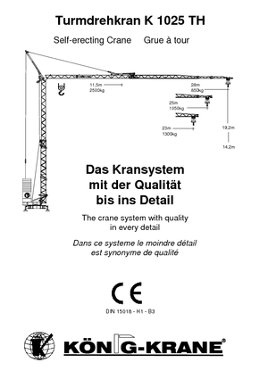 Grúas torre con rotación inferior König K 1025 TH