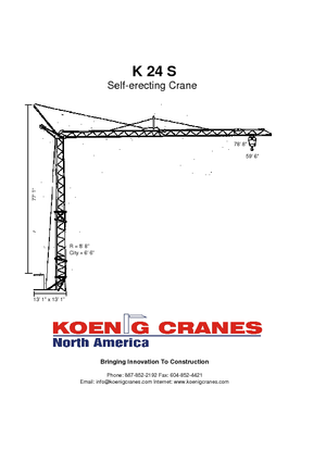 Grúas torre con rotación inferior König K 24 S
