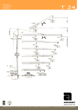 Grúas torre con rotación inferior Arcomet T 24 A