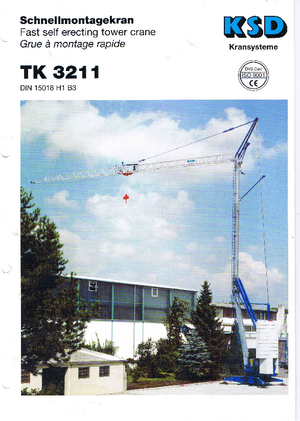 Grúas torre con rotación inferior KSD TK  3211