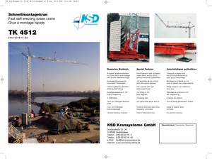 Grúas torre con rotación inferior KSD TK 4512 (2,3m)
