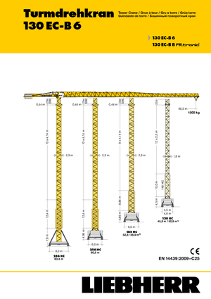 Grúas torre con rotación superior Liebherr 130 EC-B 6