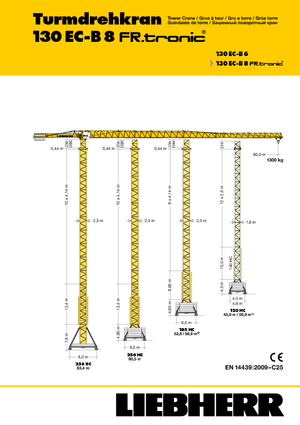 Grúas torre con rotación superior Liebherr 130 EC-B 8 FR.tronic