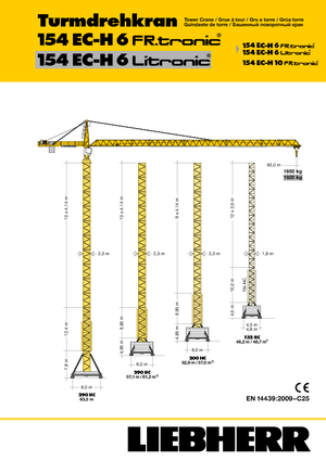 Grúas torre con rotación superior Liebherr 154 EC-H 6 FR.tronic