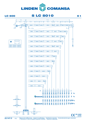 Grúas torre con rotación superior Comansa 5LC5010