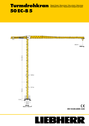 Grúas torre con rotación superior Liebherr 50 EC-B 5