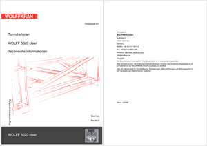 Grúas torre con rotación superior Wolffkran 5020.8 clear
