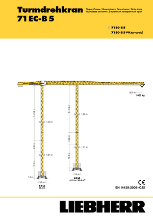 Grúas torre con rotación superior Liebherr 71 EC-B