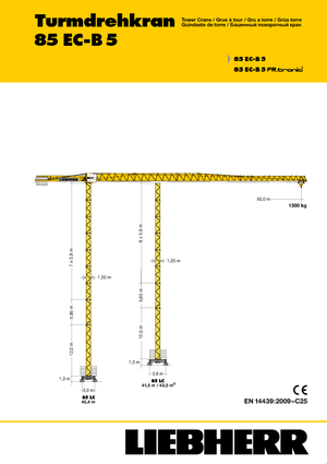 Grúas torre con rotación superior Liebherr 85 EC-B  FR.tronic 
