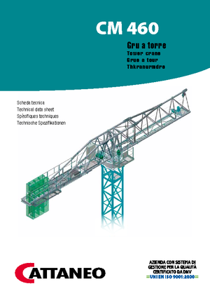 Grúas torre con rotación superior Cattaneo CM 460