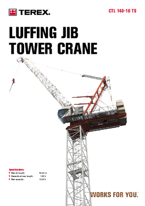 Grúas torre con rotación superior Terex Comedil (Zeppelin) CTL 140-10
