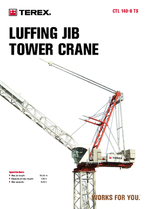 Grúas torre con rotación superior Terex Comedil (Zeppelin) CTL 140-8
